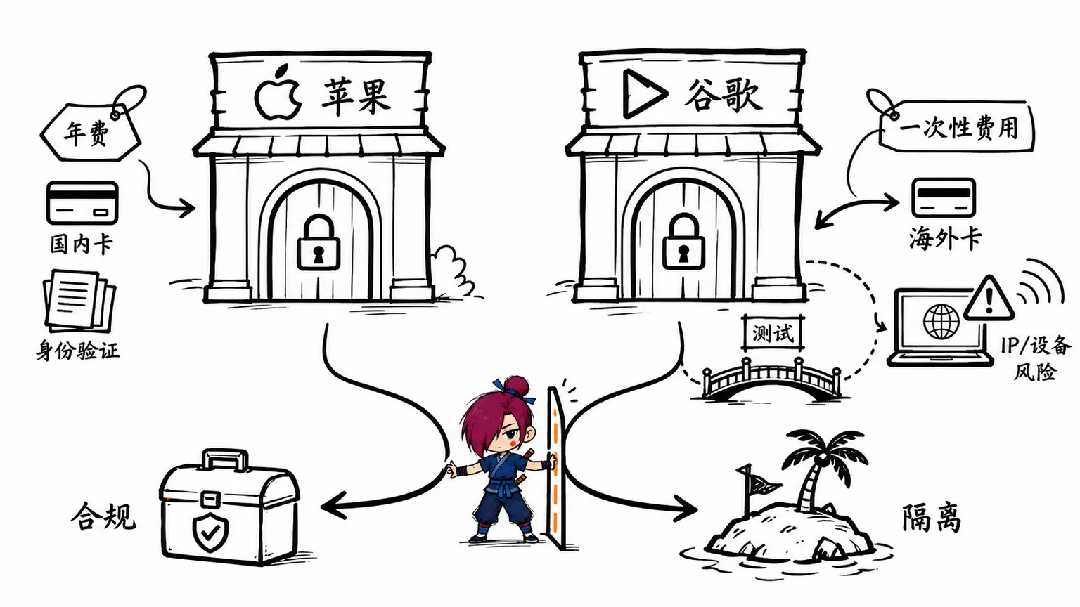Apple Developer 与 Google Play 开发者账号对比